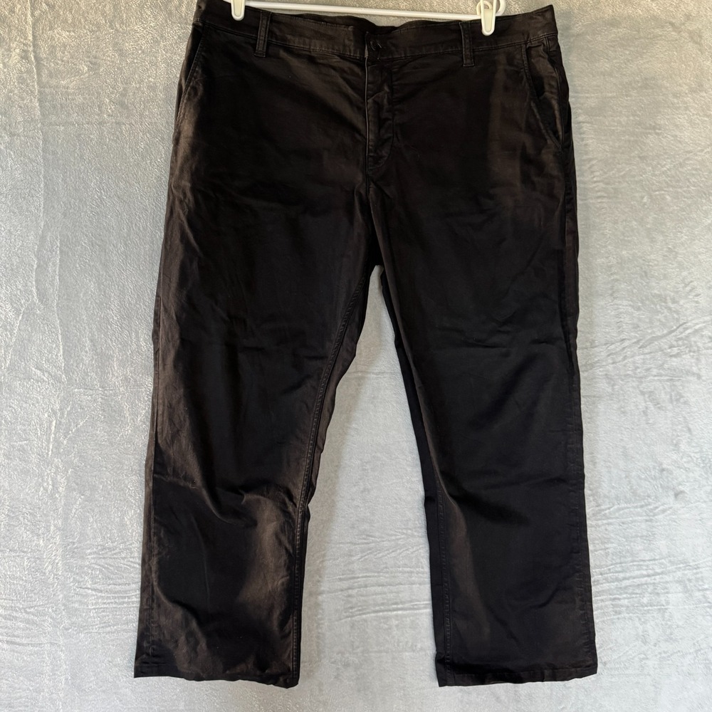 NUDIE JEANS CHINO EASY ALVIN PANT BLACK TROUSER 38x32 (actual 41x25)
